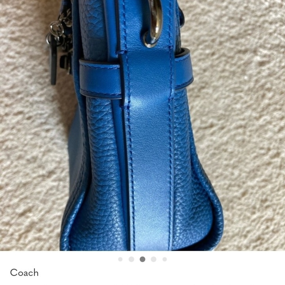 Coach Swagger 21 Blue Leather Crossbody Bag - Picture 4 of 7